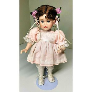 Vintage Porcelain Doll Braided Hair, a Party for Sarah By Patricia Ross 14"